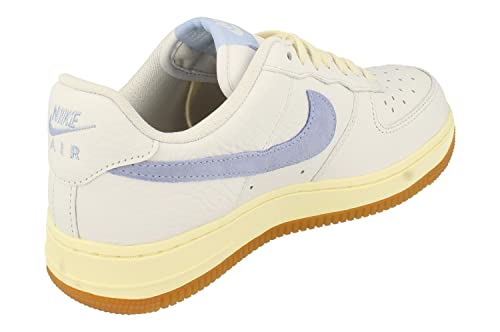 Nike Air Force 1 07 Womens Trainers FD9867 Sneakers Shoes (UK 7.5 US 10 EU 42, White Cobalt Bliss Alabaster 100)