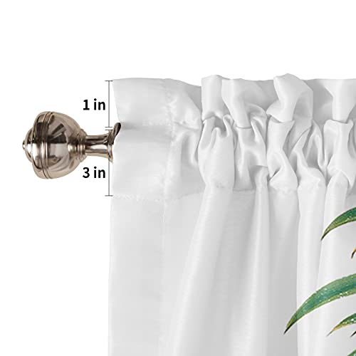 Rod Pocket Valance Curtain 54X18 Inch, Fruits Pineapple Window Treatment Tiers For Kitchen Short Window Curtain Valance For Kitchen Bedroom Bathroom Living Room #TOP4