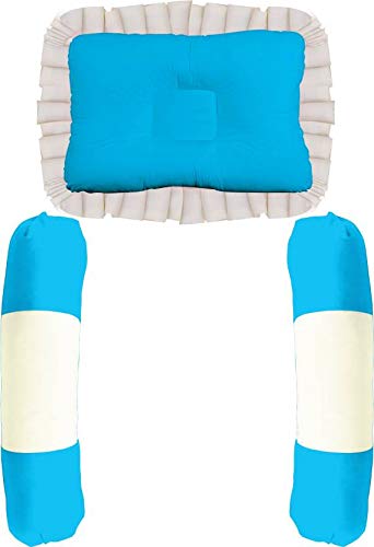 Buy Goodluck Baybee Baby Head Shaper Pillow For New Born Baby Infants Baby Sleeping Pillow For Toddlers Two Baby Side Bolster Set Blue Online At Low Prices In India Amazon In