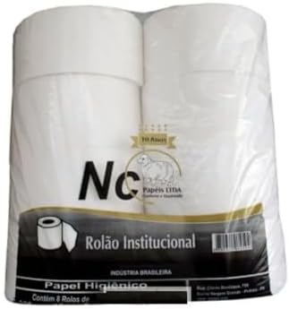 Papel Higiênico Institucional NC Papéis, 100% Celulose, 10cm x 50...