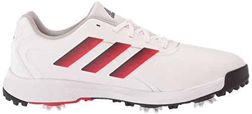 Adidas Men's Traxion Lite Max Wide Golf Shoes, Footwear White/Core Black/Vivid Red, 11.5 #TOP5