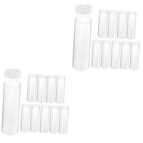Tubes de rangement transparent pour monnaie pour trier et protéger votre collection à la maison