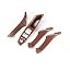 4pc Red Brown