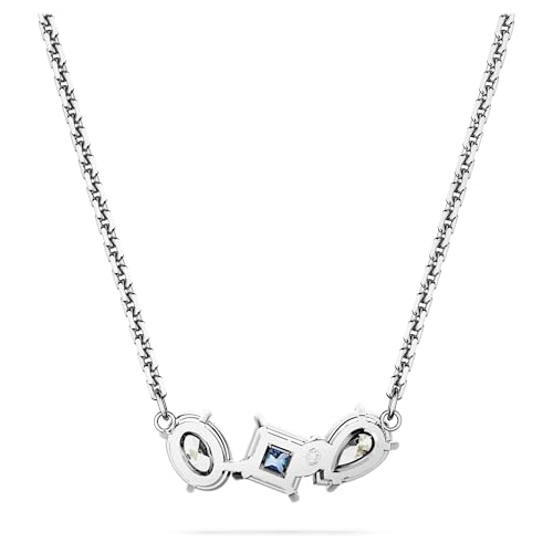 Image of Swarovski Mesmera pendant, Mixed cuts, Blue, Rhodium plated