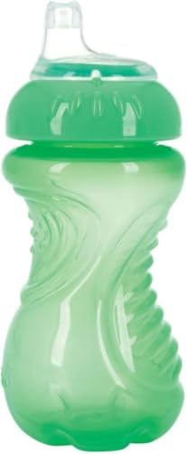 Nuby No Spill Easy Grip Sippy Cup, 10 oz, Red