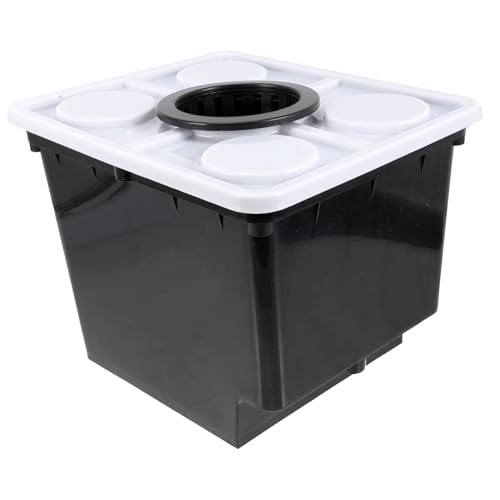 Toyvian Soilless Cultivation Hydroponic Grow Box Bucket Lid Black for Greenhouse Vegetable and Fruit Planting