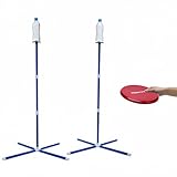 Knock-Off Frisbee Wurfspiel für drinnen und draußen - 3-teilig - Geschicklichkeitsspiel für Kinder und Erwachsene - Bottle Drop Disc Spiel mit 1 Wurfscheibe und 2 Wurfsäulen Outdoor Spielspaß