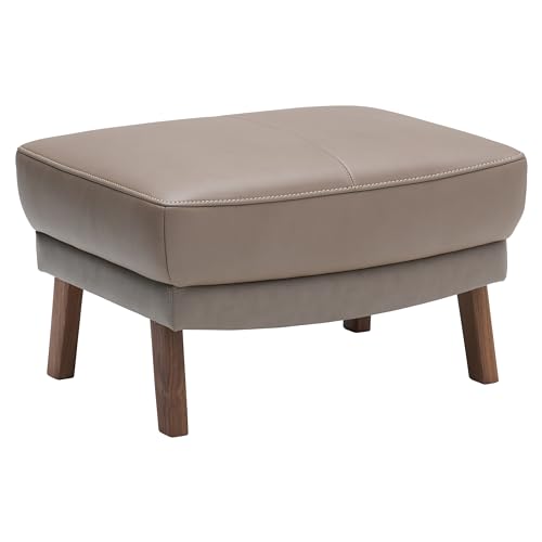 【カリモク正規品】オットマン 本革張り グレージュ ウォールナット karimoku ZU4656ZRK