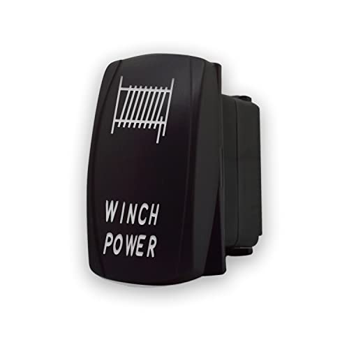 Winch Power - Blue - Laser Etched 5-Pin Double Pole Single Throw Winch Power On-Off Dpst Toggle Switch 20A 12V #TOP6