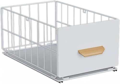 GOTRAFY �L�b�`���V���N�����[ �I�[�K�i�C�U�[ �����o�����X���C�h���b�N �������r�E�H�i�ۑ��e��E�X�i�b�N���[ �ȃX�y�[�X���� �ϋv���݌v �ȒP���t�� (40*24*18cm,�z���C�g-�ؐ��̃n���h��)