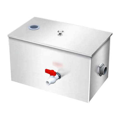 LOVIVER Séparateur eau/usée, intercepteur à entrée supérieure, séparateur de commercial pour restaurant, Un Seul Trou