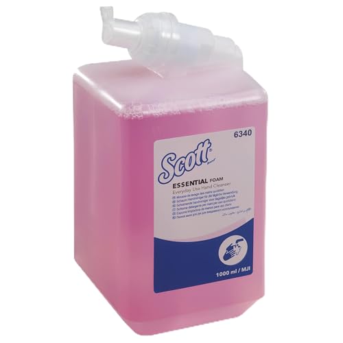 Preisvergleich Produktbild Scott Essential Schaum-Seife für die tägliche Verwendung 6340 parfümierte Handseife 1 x 1 Liter, Kassetten rosafarbener Handreiniger (insges. 1 l)