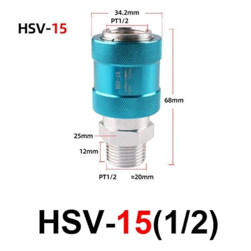 Contrôle de débit pneumatique HSV-15 vanne de décharge pour air comprimé - 2