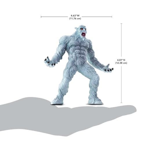 Safari Ltd Bigfoot, 8 cm, mythologische Spielzeugfiguren für Kinder | Ungiftig und BPA-frei | Für Kinder ab 3 Jahren geeignet, Hellblau, Weiß