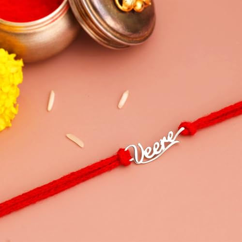 Image of KuberBox Veere 925 Sterling Silver Rakhi Bracelet for Raksha Bandhan For Brother