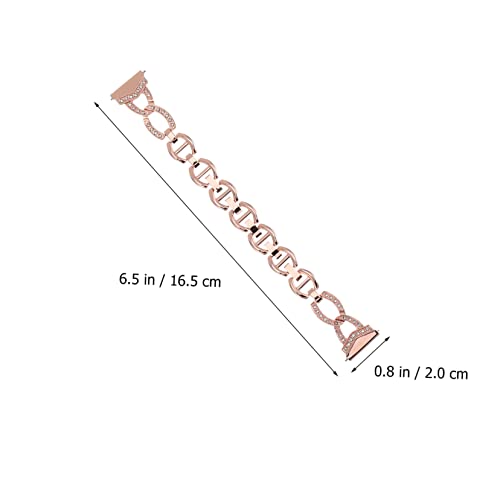 Correa de acero inoxidable rosa dorado para reloj de mujer con liberacion rapida 2