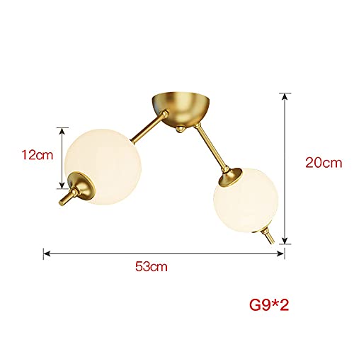 Luz de techo clásica para comedor y dormitorio con vidrio esmerilado 4