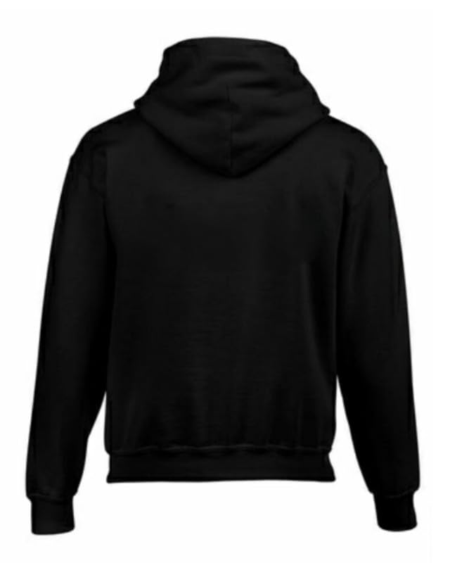 Sweat à capuche noir avec message imprimé blanc coupe manches longues taille 34 - 2