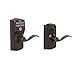 SCHLAGE FE595 CAM 716 ACC Camelot Keypad Entry with Flex-Lock and Accent Levers, Aged Bronze