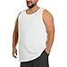 HOdo Big & Tall Mens Cotton Undershirts Sleeveless A-Shirts White 2XL