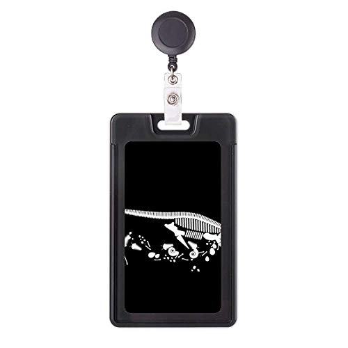 Petit étui rétractable pour badge os de dinosaure - Enrouleur carte d'accès original