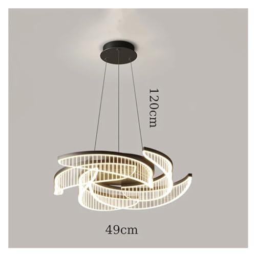 Lustre suspendu moderne dimmable avec télécommande pour salle à manger - 7