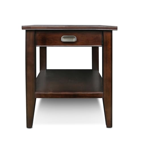 Image of Leick Home Laurent End Table, 24 inch, Chocolate Cherry