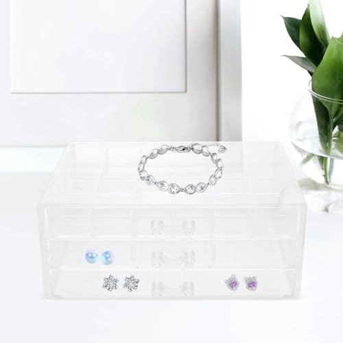 Boîte à bagues transparente Beavorty pour boucles d'oreilles et perles - 7