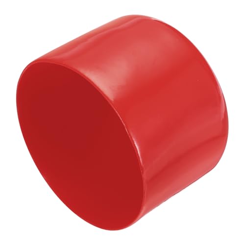 Image of uxcell 4pcs Rubber End Caps 56mm ID Vinyl Round End Cap Cover Screw Thread Protectors Red, 40mm Height