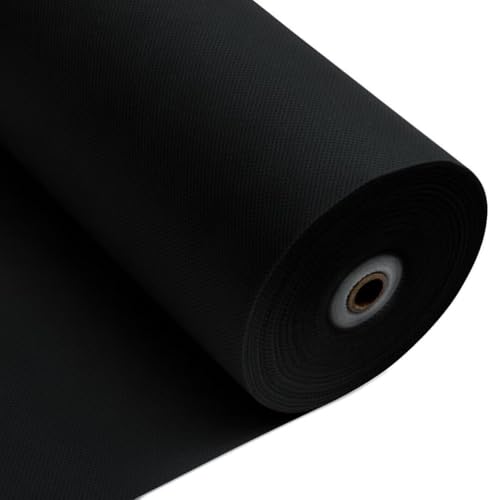 Longing Home Tischdeckenrolle 1.18 × 25M Schwarz Einweg Vlies Stoffähnlich Tischdecke Rolle Meterware Tischtuchrolle Geeignet Für Geburtstag Party Deko