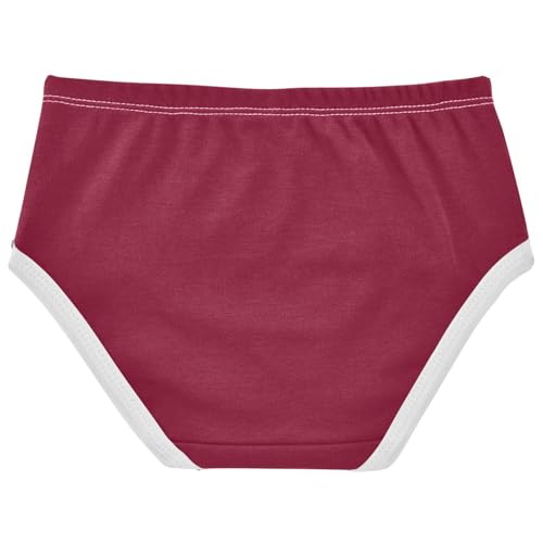 Joisal Toddlers Underwear Floral 2t Cotton Little Girl Panties Florals Kids Briefs Undies Burgundy2