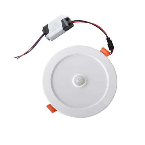 Leopacat Downlight LED,Lámpara de Techo LED con Sensor de Movimiento y Caja de Conexiones luz Empotrable Circular 12W AC85 265V Moderna Plafón para Baño Dormitorio Cocina Balcón Pasillo Sala Estar