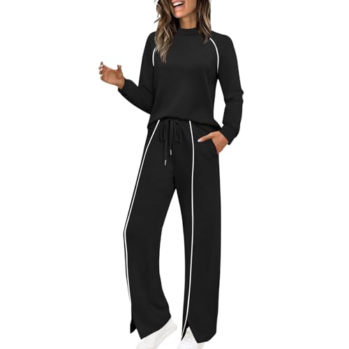 2 Piece Lounge Sets for Women 2026 Long Sleeve Sweatshirts