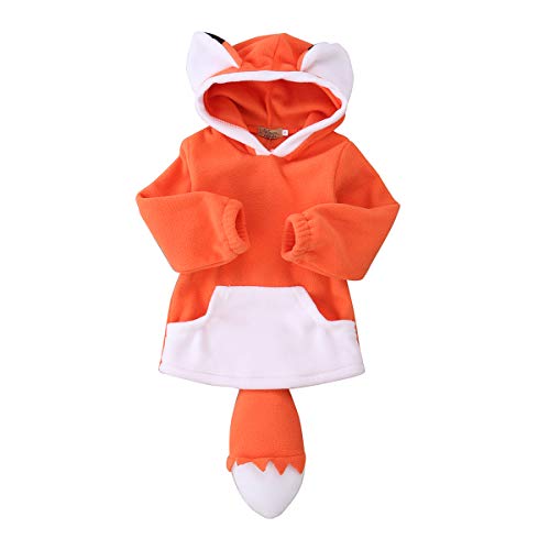 Toddler Infants Winter Clothes Hooded Romper Long Sleeve Animal Style Footie Pajamas Baby (Cute Fox Outwear, 2-3 Years)