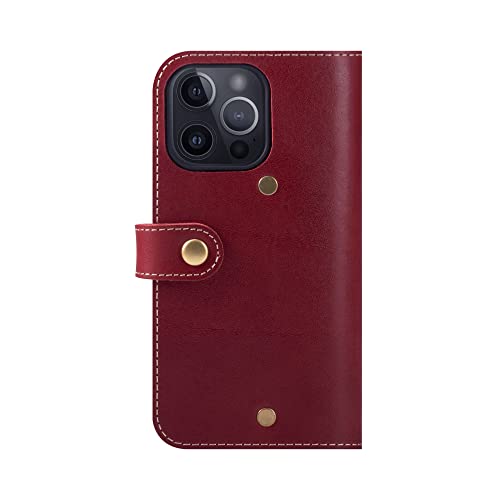 HANATORA for iPhone15Pro �P�[�X �蒠�^ �{�v �X�}�z�P�[�X �X�}�z �X�^���h �X�g���b�v �t�� �C�^���A�����U�[ �M�t�g �}�O�l�b�g�Ȃ� ���b�h PN-15Pro-Red