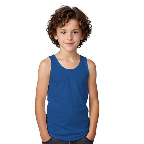 T-shirt intérieur à bretelles larges de couleurs assorties en coton pour enfants – T-shirt Intime sans manches – Assas moderne, confortable et doux,...