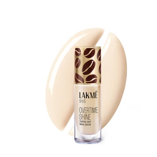 Image of Lakme 9 to 5 Overtime Shine Nail Polish - Coffee Edit- 01- Vanilla Bean Latte 6ml