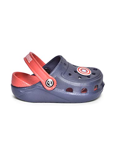 Image of Marvel Avengers by Toothless Kids Boys Navy /Red Clogs