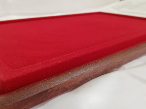Bandeja para exhibir medallas y monedas de madera hecha a mano miniatura 4