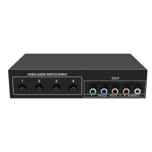Conmutador de señal YPbPr 4x1 DSW41 con chasis metálico de alta blindación