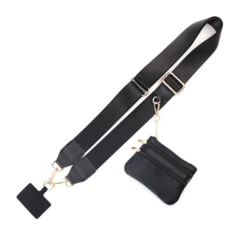 Sangle réglable pour téléphone anti-chute avec pochette zippée