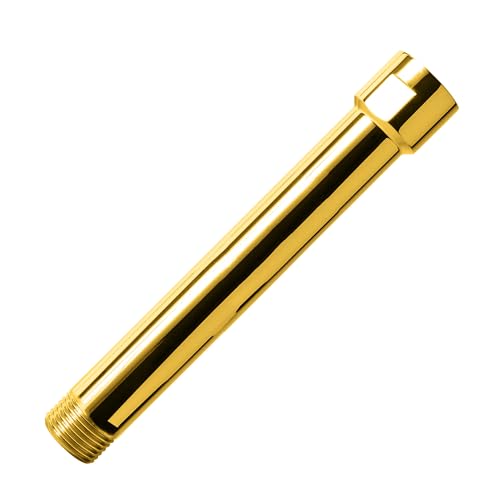 High Sierra® E-Z Reach™ Solid Metal Non-Adjustable Shower Arm Extension. Supports The Weight of Any Handheld or Combination Shower Heads - Polished Brass Finish