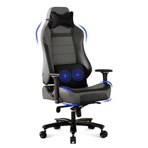 High Back Gaming ChairBig and Tall Gaming Chair with Massage Function for Adults Ergonomic Heavy Duty Office Chair Game Chair