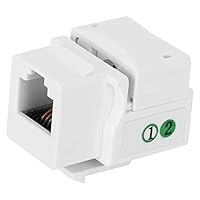 Fafeicy Netzwerk Modul 5PCs RJ11 Cat3 Telefon Sprachmodul Netzwerkverkabelung Zubehör Single Port mit UL 94-V0 Brandschutzklasse