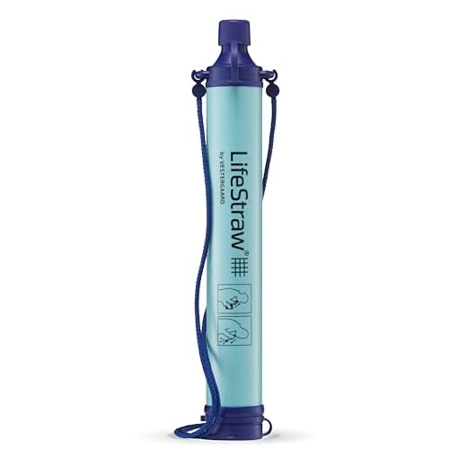 LifeStraw Personal Water Filter for Hiking, Camping, Travel, and Emergency Preparedness, 1 Pack, Blue