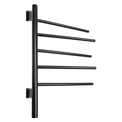 Riummndea Calentador de toallas con calefacción de fibra de carbono de 360°, rango de temperatura ajustable (30 – 70 °C), resistente al agua IPX5, alta capacidad de carga, temporizador de ahorro de