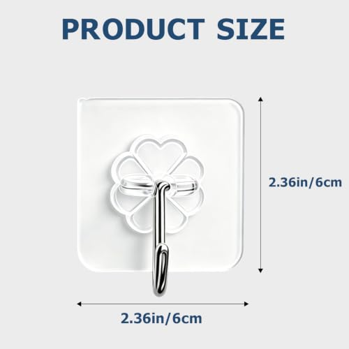 Image of 24 Pack Self-Adhesive Non-Slip Wall Hooks Sticky Hook for Kitchen Bathroom Clothes Office Hanger for Hanging Coat Cloth Towel Key Decorations