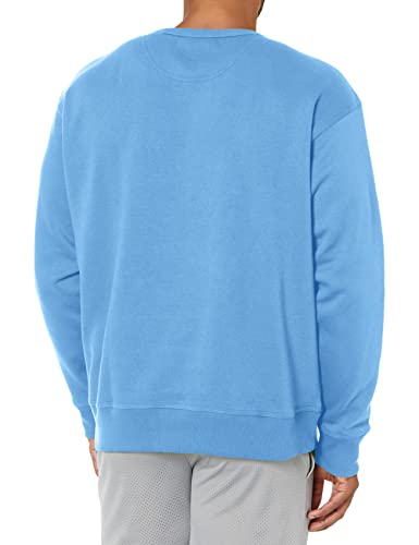Champion Crewneck, Midweight Crew Men, Comfortable Sweatshirts, Swiss Blue C Logo, Large #TOP1