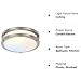 hykolity 10 inch Flush Mount LED Ceiling Light Fixture, 17W 1100lm, 2700K/3000K/3500K/4000K/5000K Adjustable Ceiling Lights, Brushed Nickel Saturn Dimmable Lighting for Hallway Bathroom or Kitchen