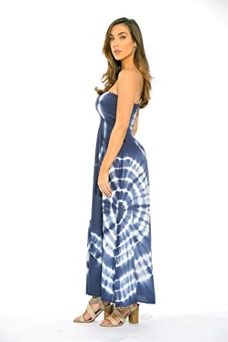 Image of Riviera Sun Maxi Summer Dress for Women Long Sundress with Removable Straps